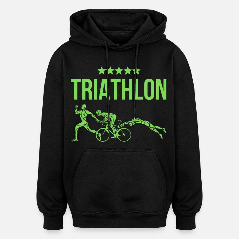 Triathlon - Sweat à capuche oversize unisexe - noir