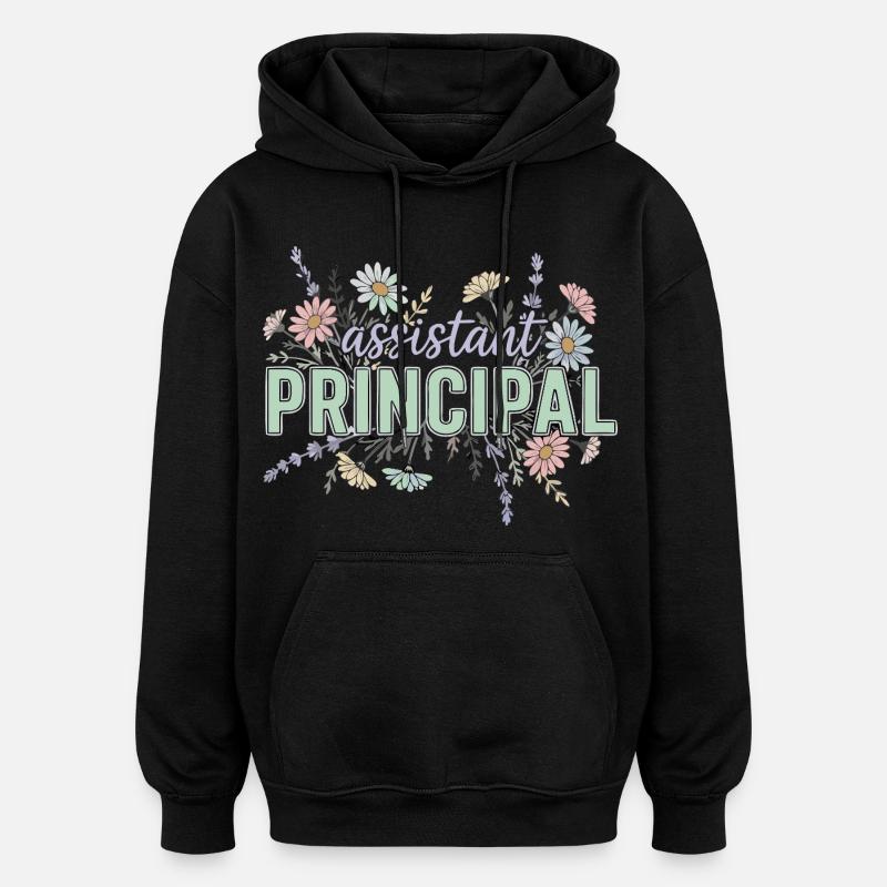 Vice-principal adjoint Flowers - Sweat à capuche oversize unisexe - noir