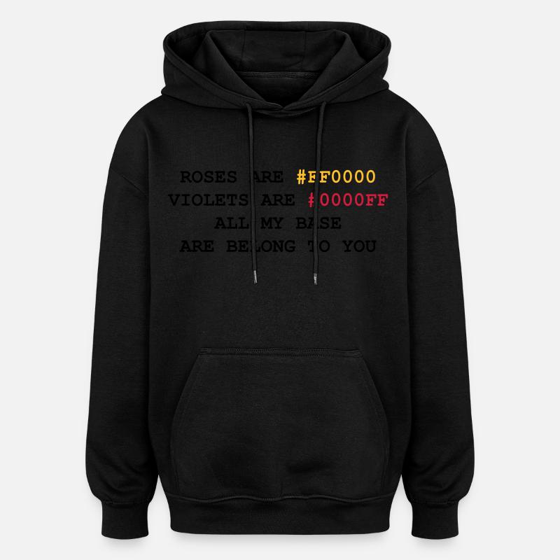 Humour nerd: Lettre d amour - Sweat à capuche oversize unisexe - noir