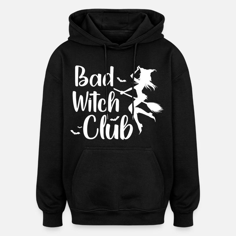 Bad Witch Club Halloween - Sweat à capuche oversize unisexe - noir