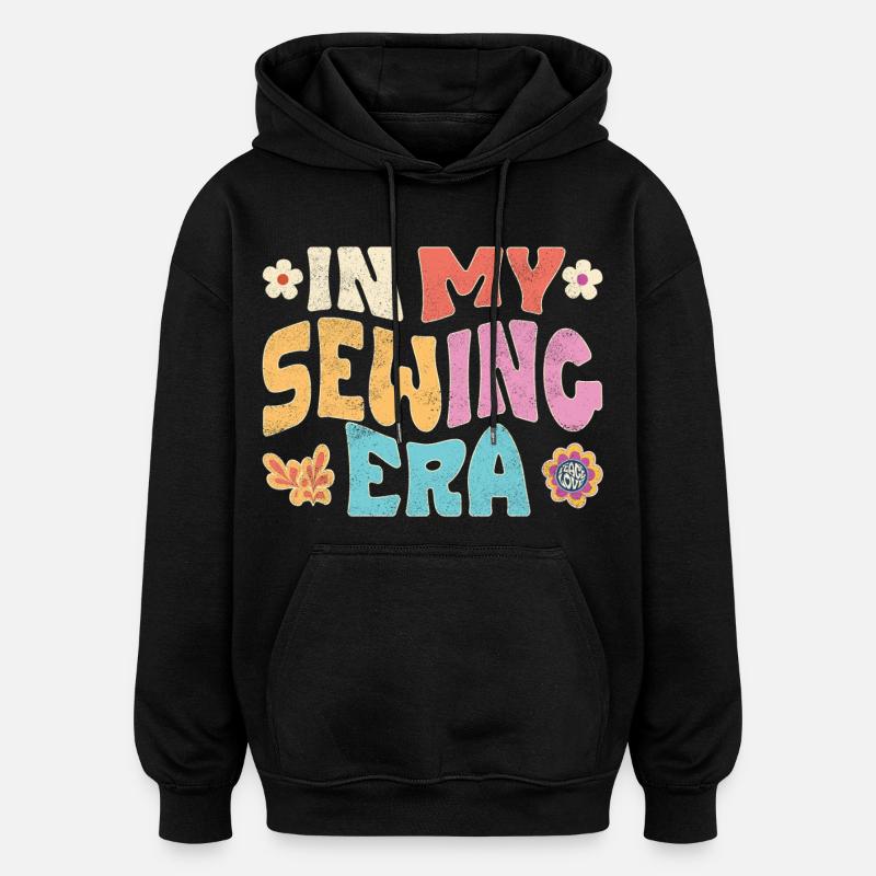 À l’époque de la couture - Sweat à capuche oversize unisexe - noir