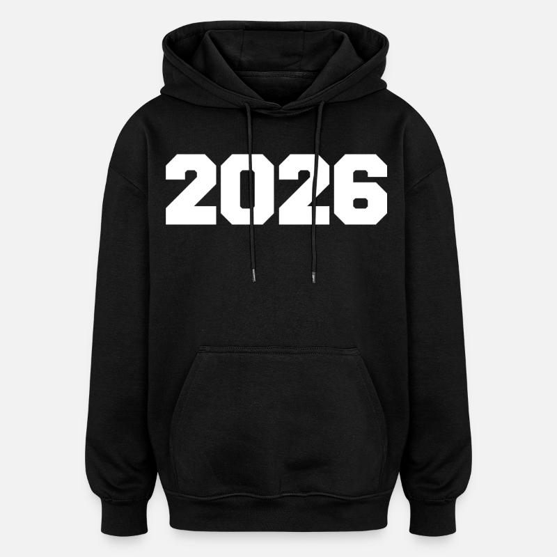 2026 - Sweat à capuche oversize unisexe - noir