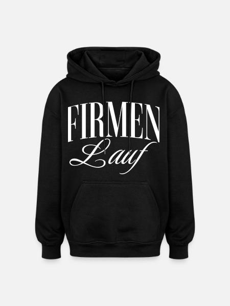 Firmen Lauf - Oversized Unisex Hoodie - Schwarz