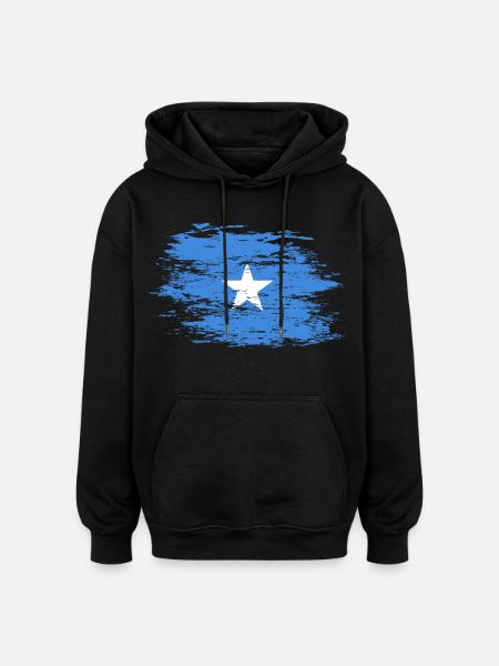 Drapeau de la Somalie utilisé - Sweat à capuche oversize unisexe - noir