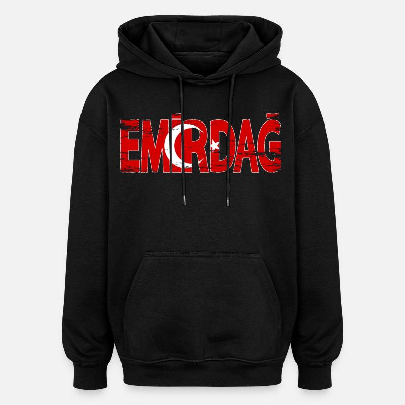 Emirdag Turkey Afyon used - Oversized Unisex Hoodie - black