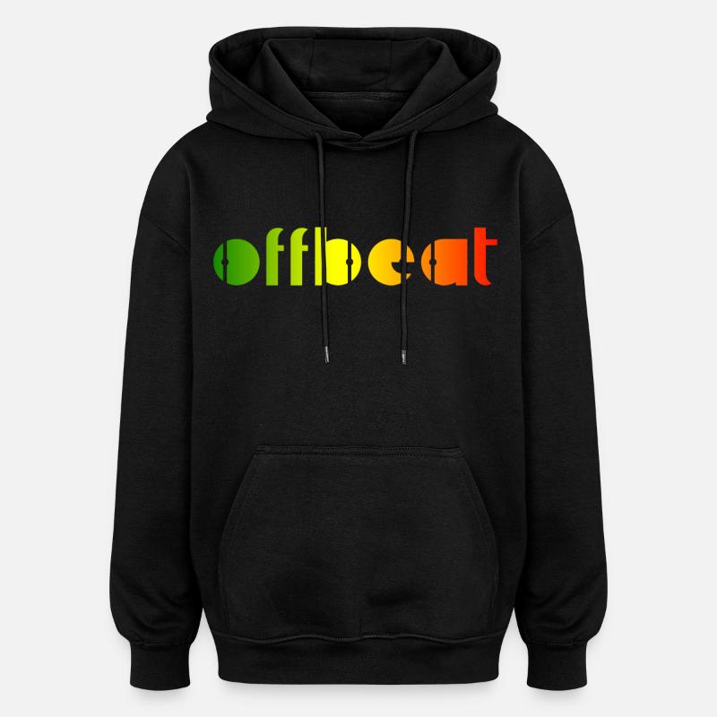 Offbeat, musique Reggae - Sweat à capuche oversize unisexe - noir
