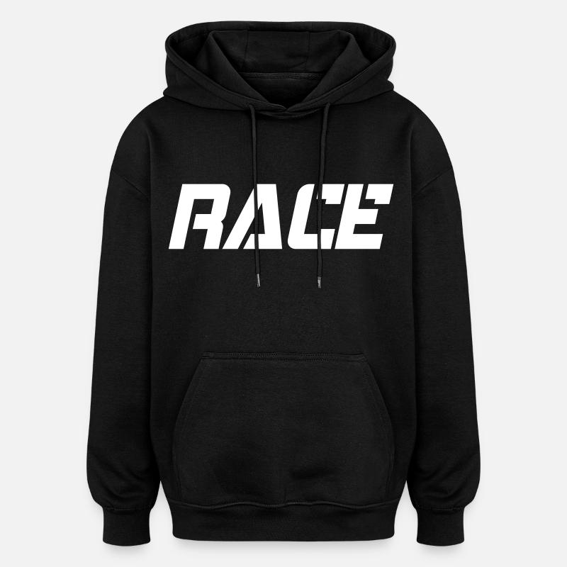 RACE - Sweat à capuche oversize unisexe - noir