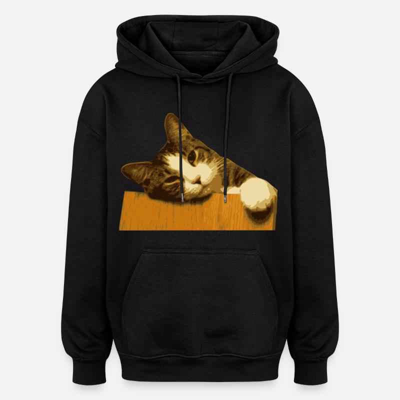 CAT COLLECTION 2017 - Sweat à capuche oversize unisexe - noir