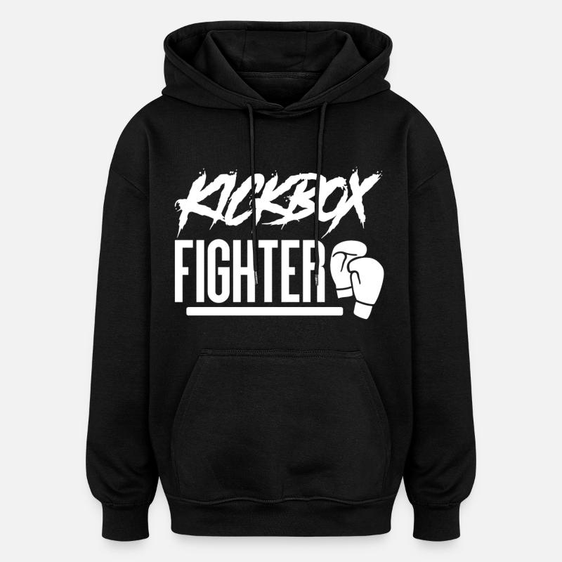 Kickboxing kickboxing - Sweat à capuche oversize unisexe - noir