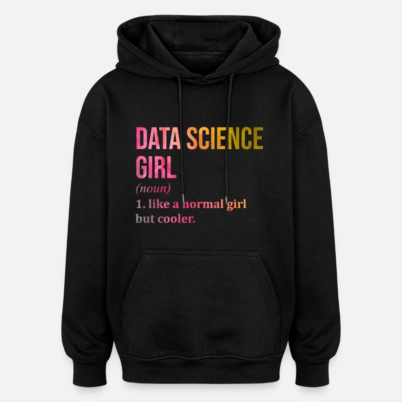 Datenwissenschaft - Oversized Unisex Hoodie - Schwarz