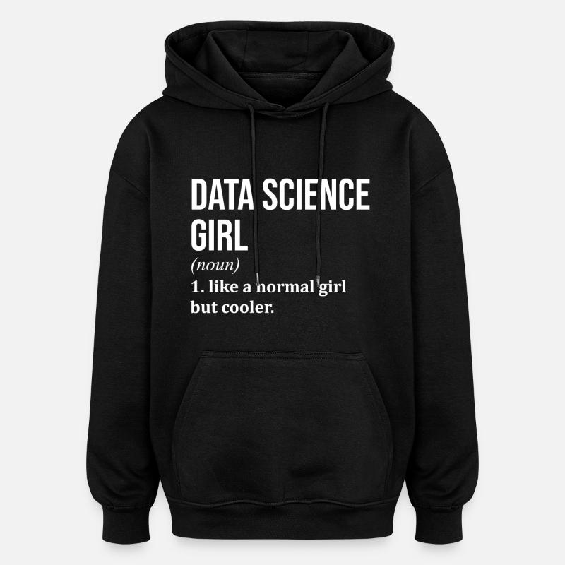 Science des données - Sweat à capuche oversize unisexe - noir