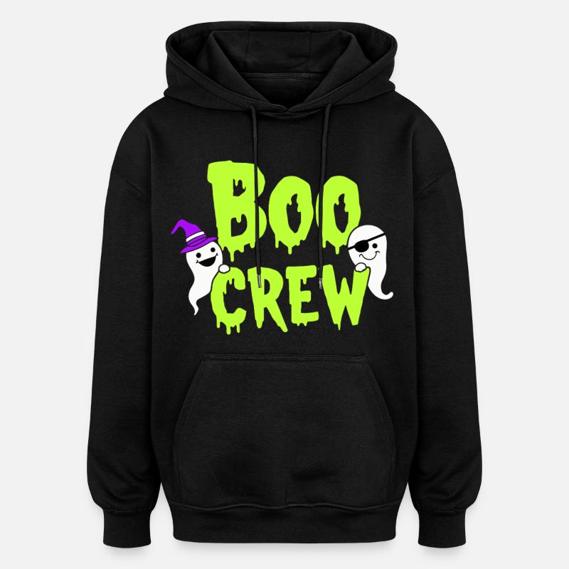 Boo Crew Halloween Ghost Friends - Sweat à capuche oversize unisexe - noir