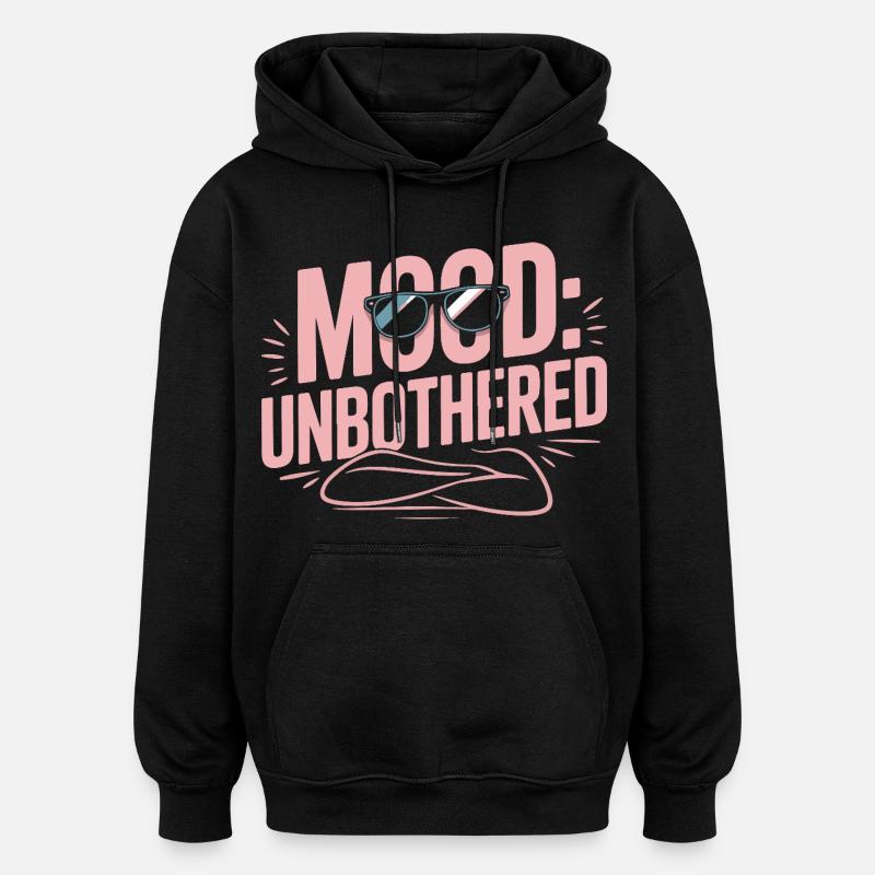 Humeur Sérénité sans dérangement - Sweat à capuche oversize unisexe - noir