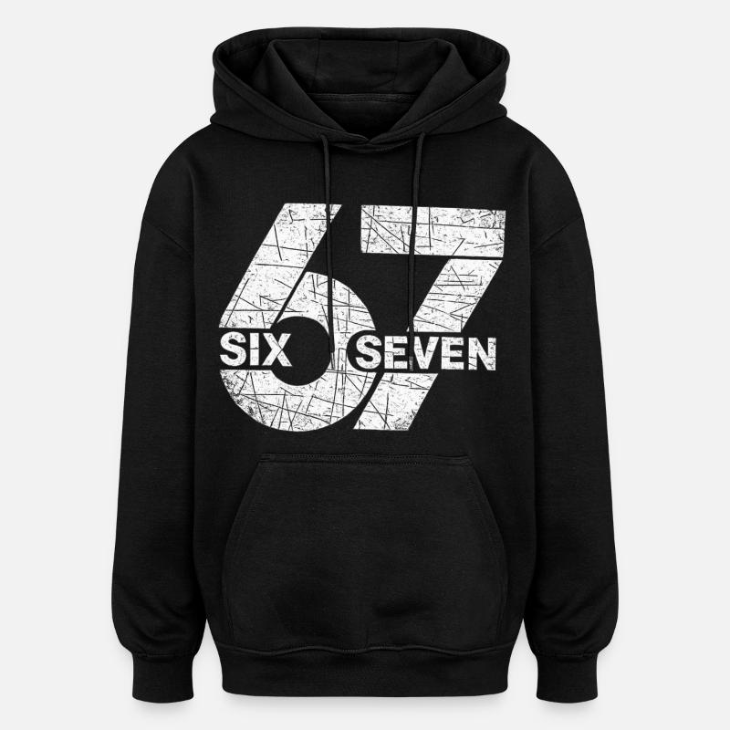 67 Six Sept - Sweat à capuche oversize unisexe - noir