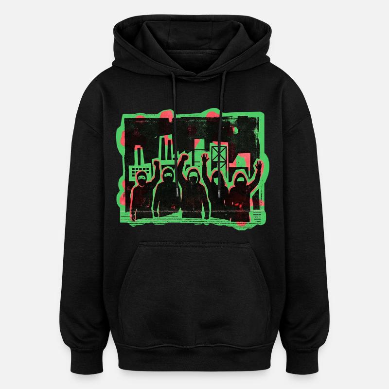 Tolérance à l’égalité des démos - Sweat à capuche oversize unisexe - noir