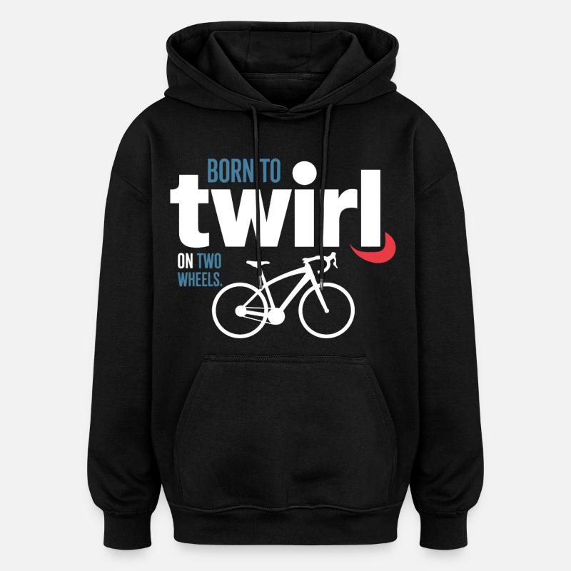 Professional Bicycle Acrobatics Elite Twirl  - Oversized Unisex Hoodie - black