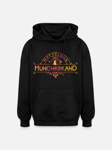 Wicked Design Marvelous Munchkinland - Oversized Unisex Hoodie - black