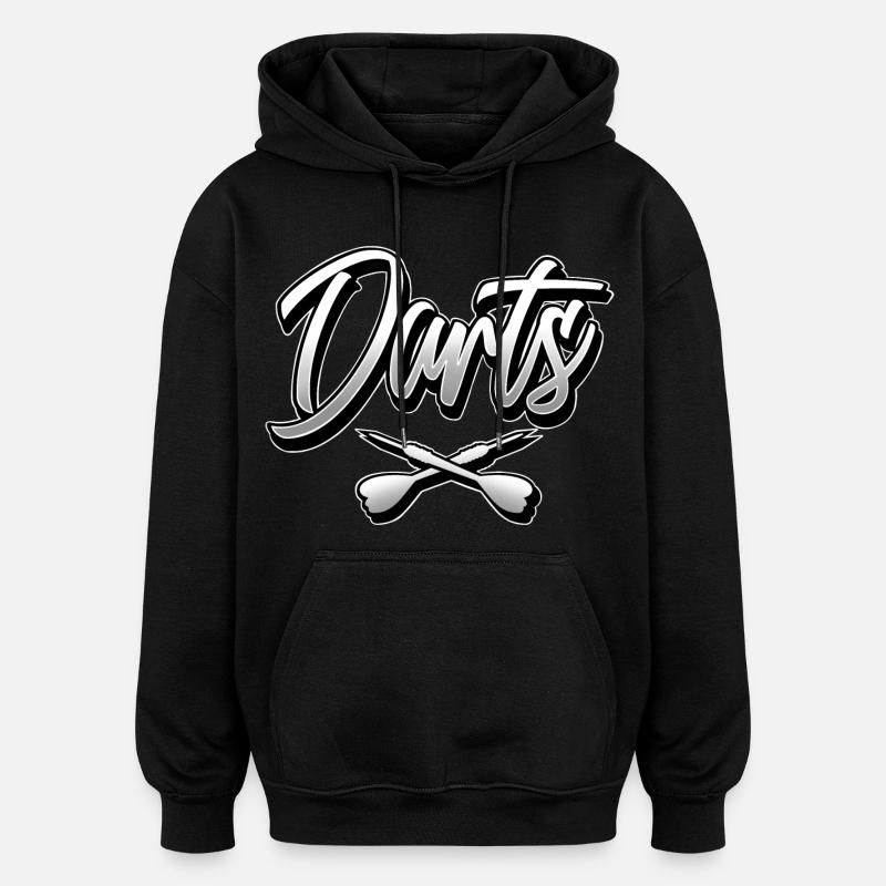 Fléchettes - Sweat à capuche oversize unisexe - noir