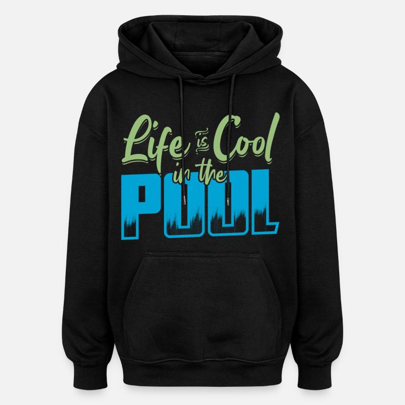 Blague du nageur - Sweat à capuche oversize unisexe - noir