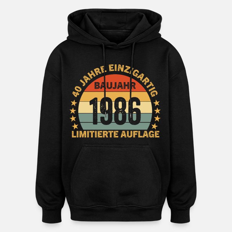 40 ANS D’ÉDITION LIMITÉE UNIQUE - Sweat à capuche oversize unisexe - noir