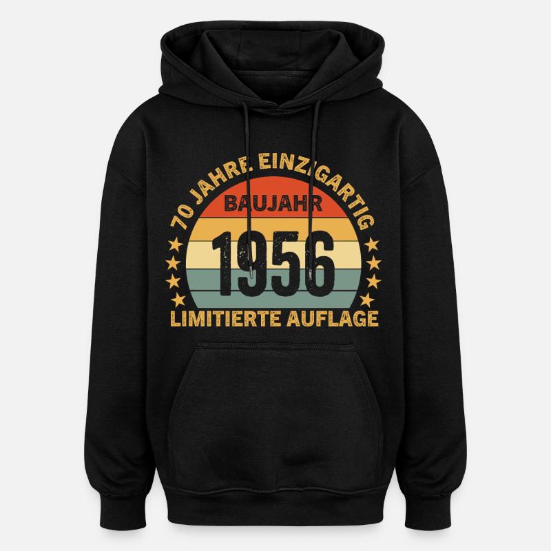 56 ANS D’ÉDITION LIMITÉE UNIQUE - Sweat à capuche oversize unisexe - noir
