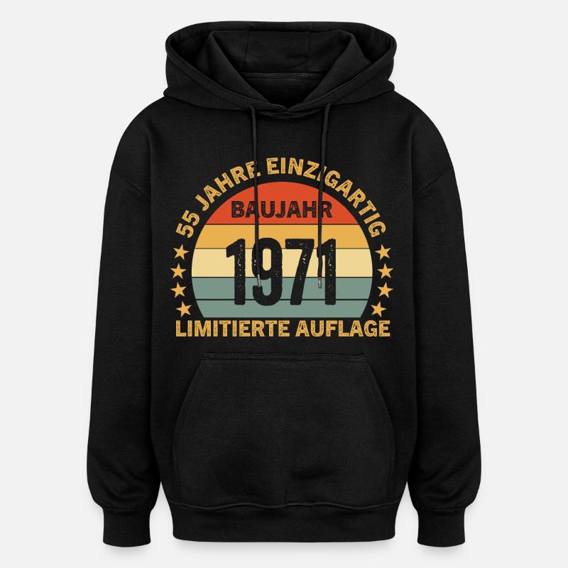 55 ANS D’ÉDITION LIMITÉE UNIQUE - Sweat à capuche oversize unisexe - noir