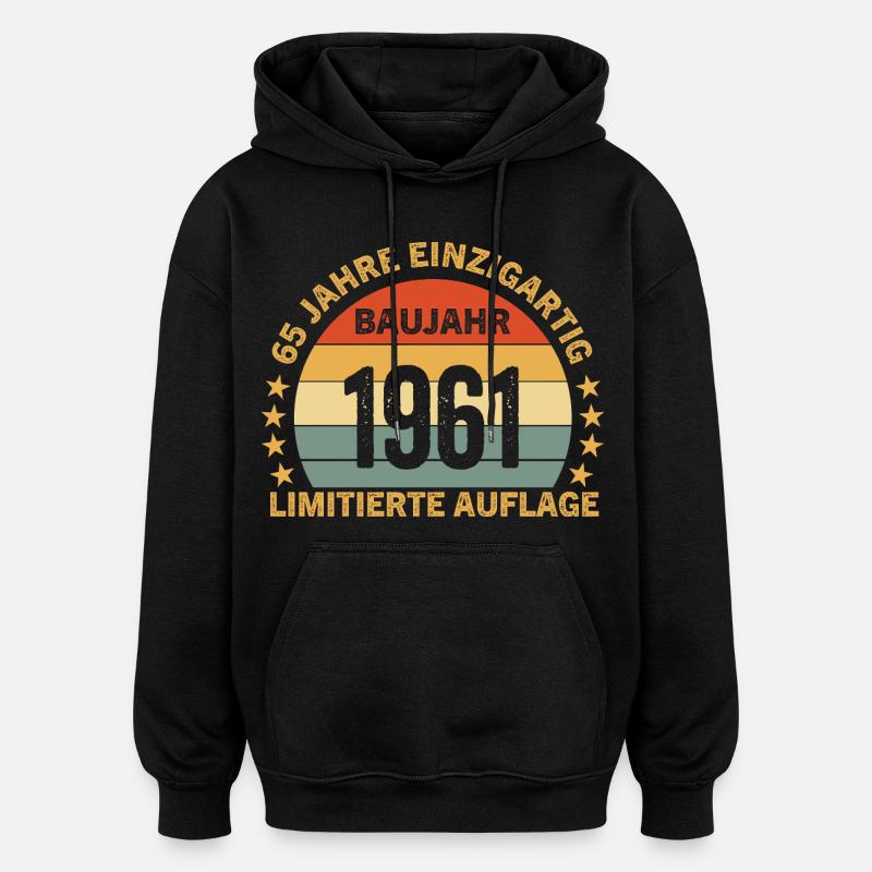 65 ANS D’ÉDITION LIMITÉE UNIQUE - Sweat à capuche oversize unisexe - noir