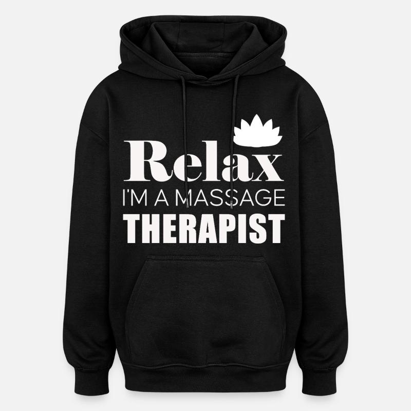 Chemise Relax Massage Therapy - Sweat à capuche oversize unisexe - noir