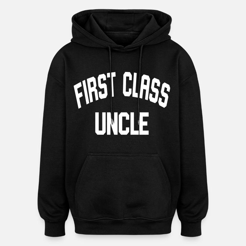 Tout d'abord l'oncle - Sweat à capuche oversize unisexe - noir