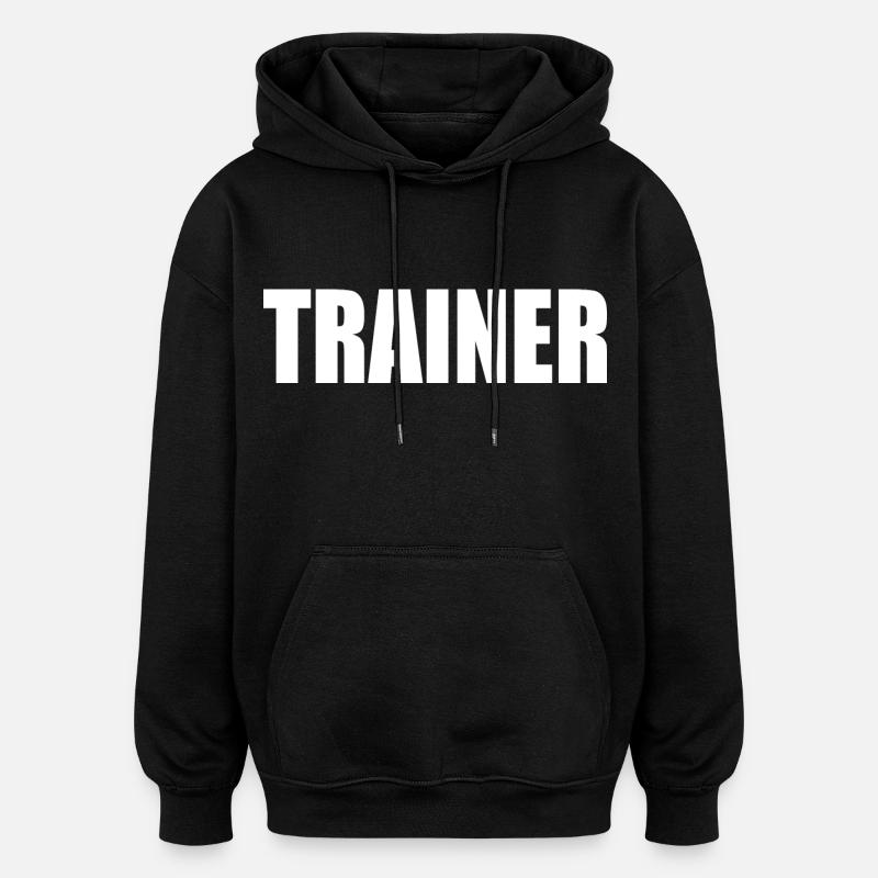 Trainer - Oversized Unisex Hoodie - Schwarz