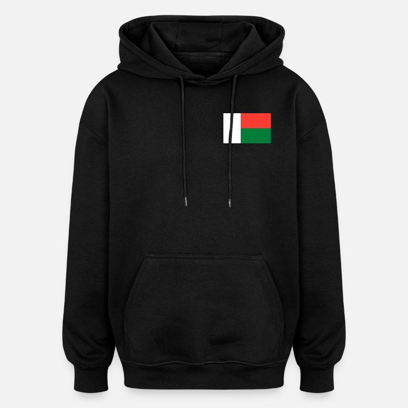 Madagascar flag - Oversized Unisex Hoodie - black