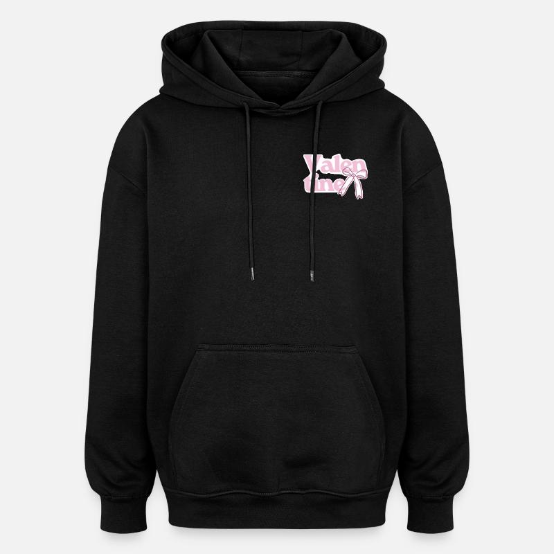 Rose nœud de la Saint-Valentin - Sweat à capuche oversize unisexe - noir
