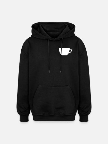 Kaffee Kaffeetasse Tasse Geschenk Kaffeetrinker - Oversized Unisex Hoodie - Schwarz