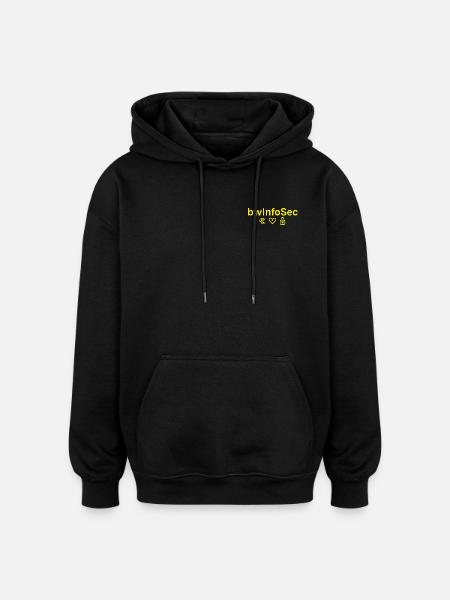 bwInfoSec - Education loves - yellow - Oversized Unisex Hoodie - Schwarz