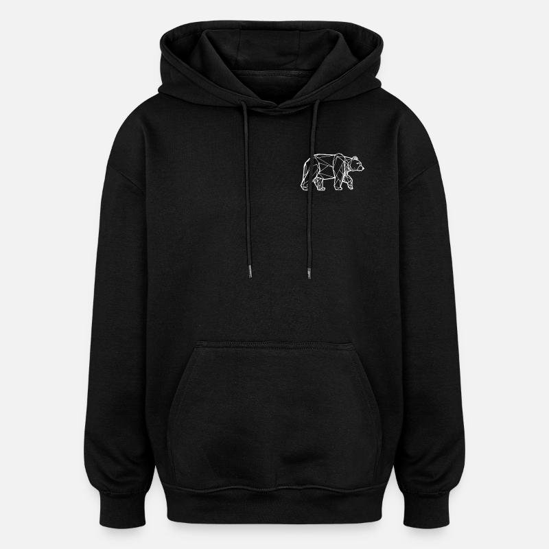 BÄR/N white - Oversized Unisex Hoodie - Schwarz