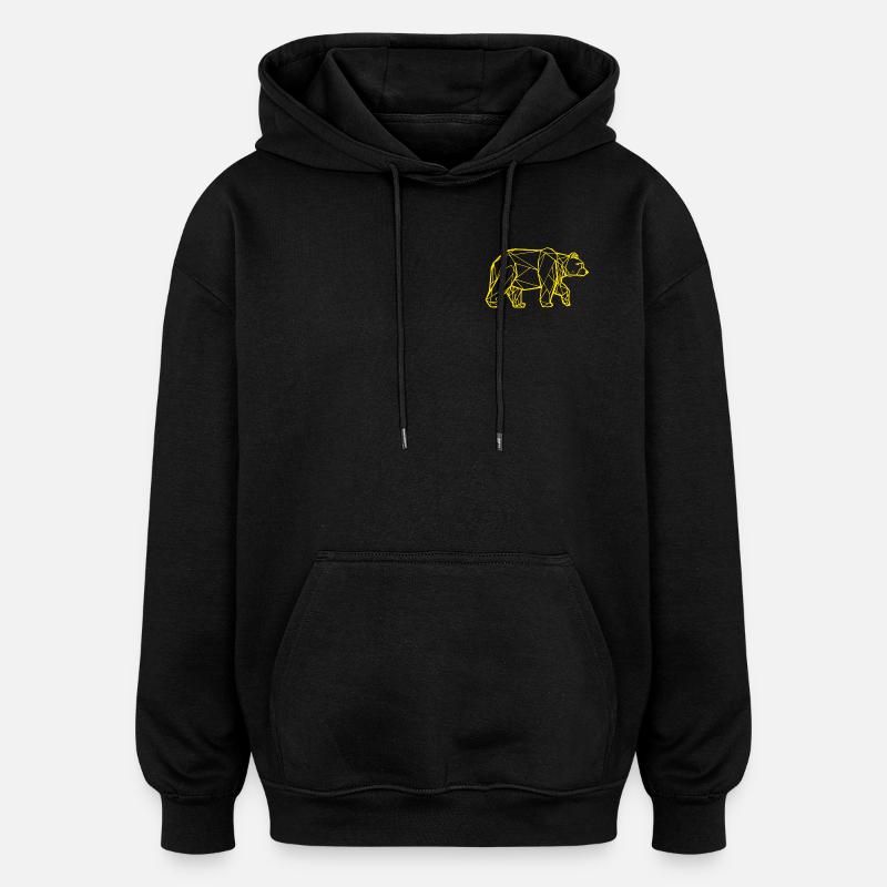 BÄR/N yellow - Oversized Unisex Hoodie - Schwarz