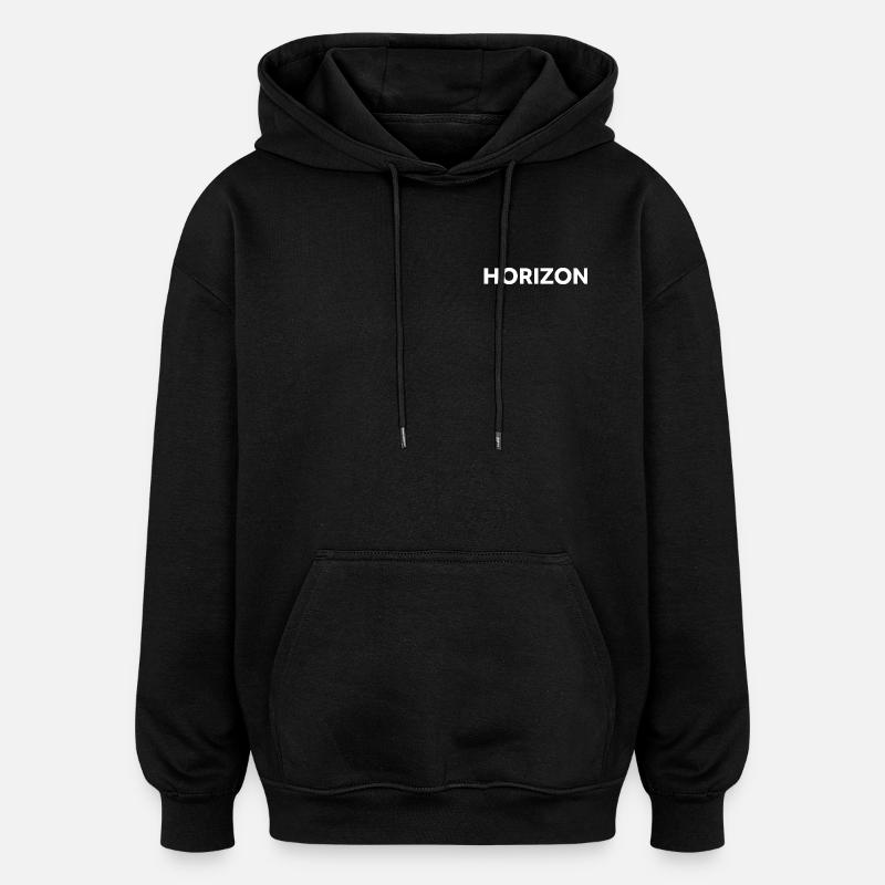 Weißer Horizont - Oversized Unisex Hoodie - Schwarz