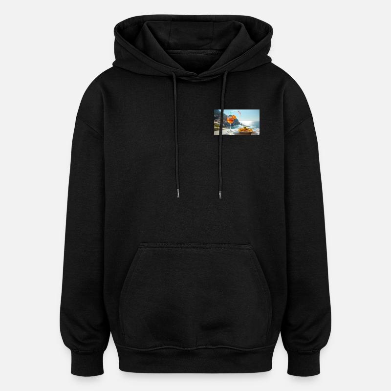 La dolce vita - Sweat à capuche oversize unisexe - noir