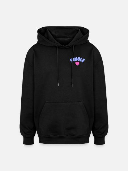 Single Selflove - Oversized Unisex Hoodie - Schwarz