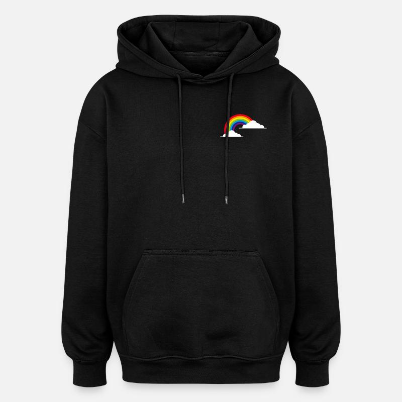 rainbow - Oversized Unisex Hoodie - Schwarz