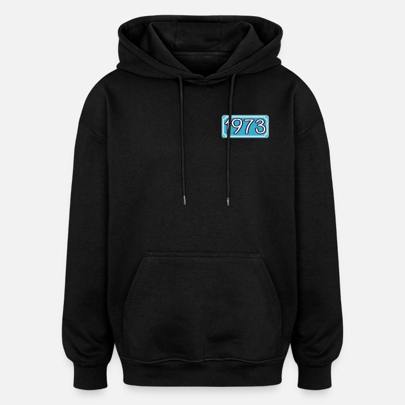 Année de naissance 1973 - Sweat à capuche oversize unisexe - noir