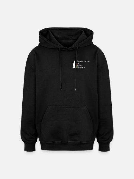 Bundesinstitut für Lecker Bierchen - Oversized Unisex Hoodie - Schwarz