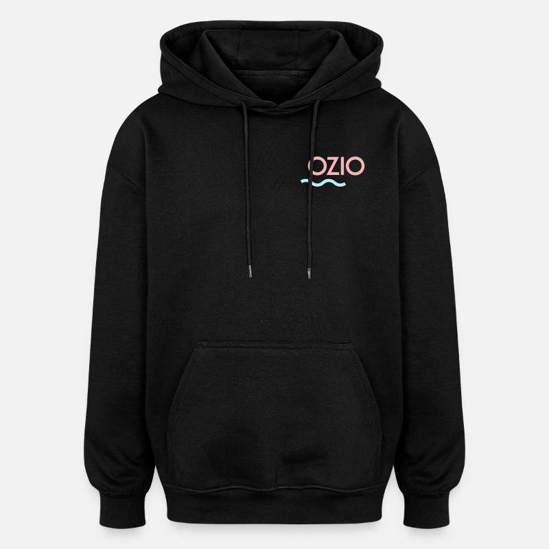 OZIO - Sweat à capuche oversize unisexe - noir