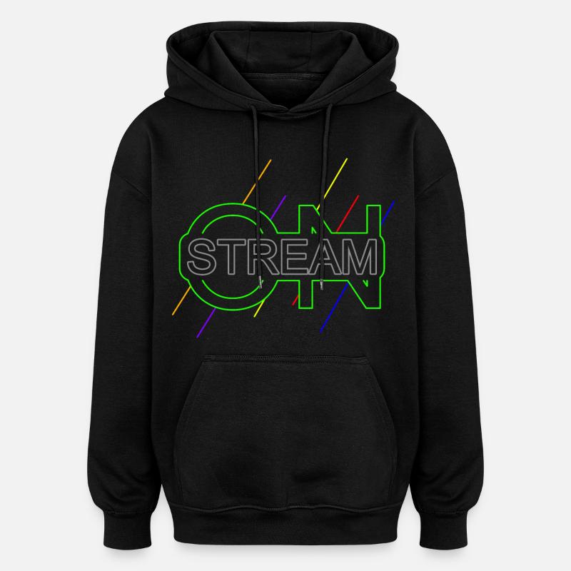 Stream sur Live Streamer Gamer - Sweat à capuche oversize unisexe - noir
