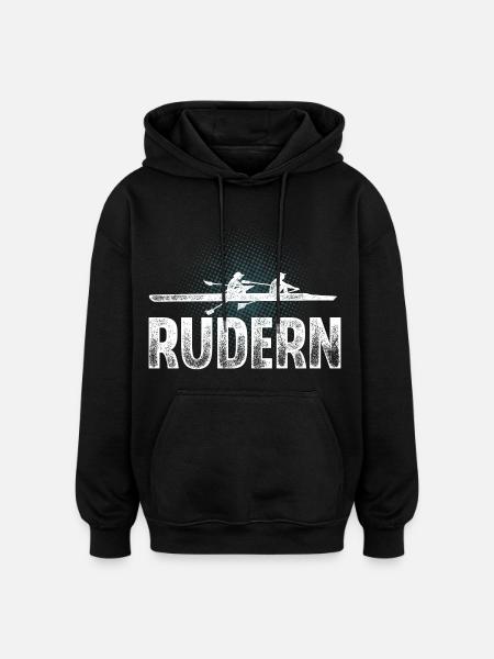 Rudern Ruderer Ruderboot - Oversized Unisex Hoodie - Schwarz