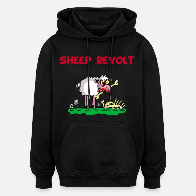 Der Aufstand der Schafe - Oversized Unisex Hoodie - Schwarz