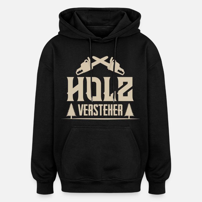 bûcheron - Sweat à capuche oversize unisexe - noir