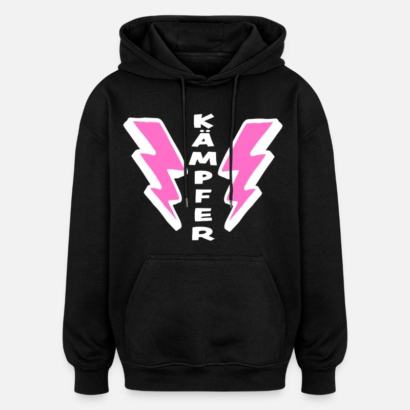 Mutmacher Geschenk: Kämpfer - Oversized Unisex Hoodie - Schwarz