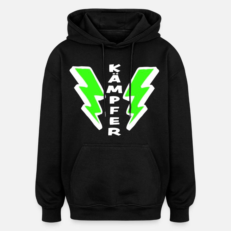 Combattant - Sweat à capuche oversize unisexe - noir