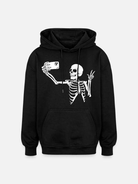 One last selfie - Oversized Unisex Hoodie - black